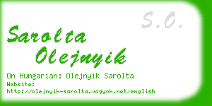 sarolta olejnyik business card